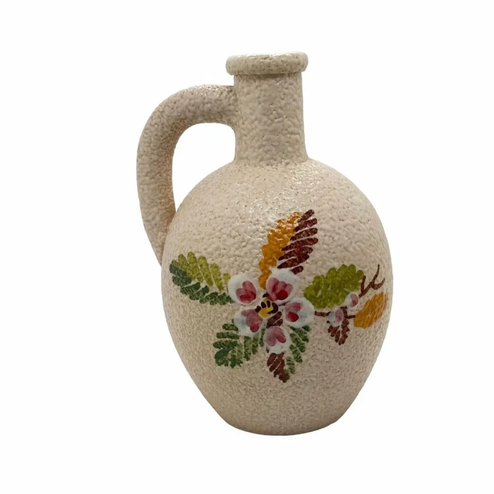 ⭐Rare Vintage CEAS CE.AS ALBISOLA ITALY Pottery Teapot Flowers Hand Painted 7 in